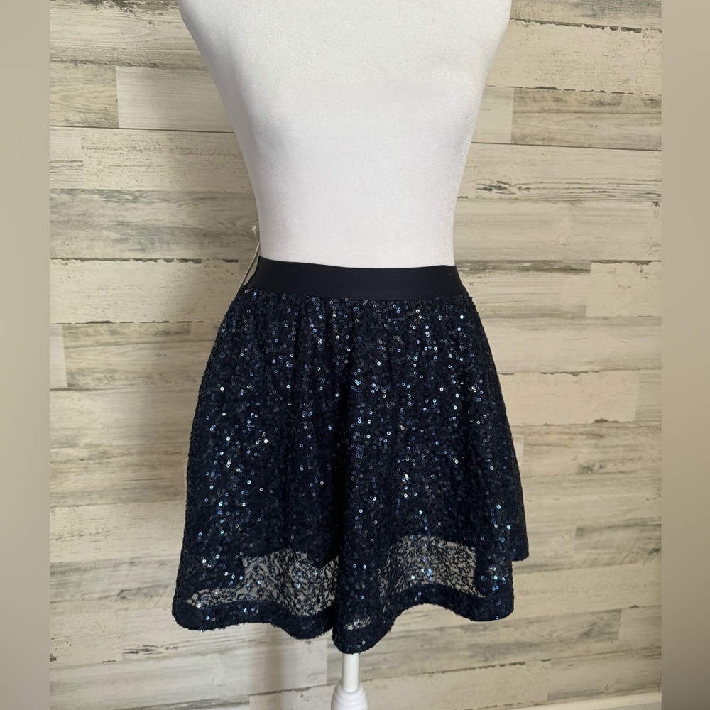 NWT GapKids Large(Size10) Navy Lined Sequin Skirt